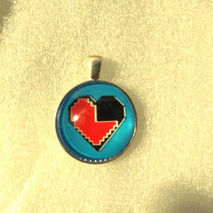 X-Rave Products Jewelry - VIDEO GAME HEART - Pendant Necklace - Rave Fashion X-Rave Products Jewelry - VIDEO GAME HEART - Pendant Necklace - Rave Fashion